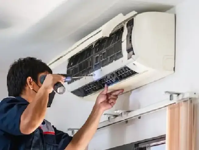 Residential air conditioner servicing and cleaning